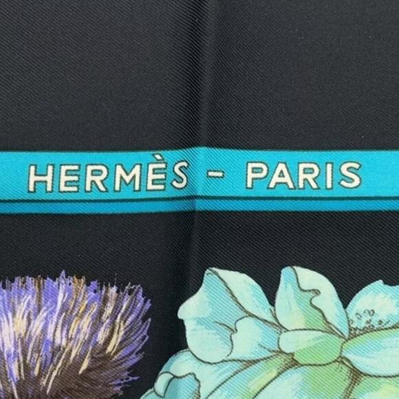 Hermes Silk Scarf Carré 90 Regina Her Majesty The Queen Black W/Box Rare - Picture 8 of 16